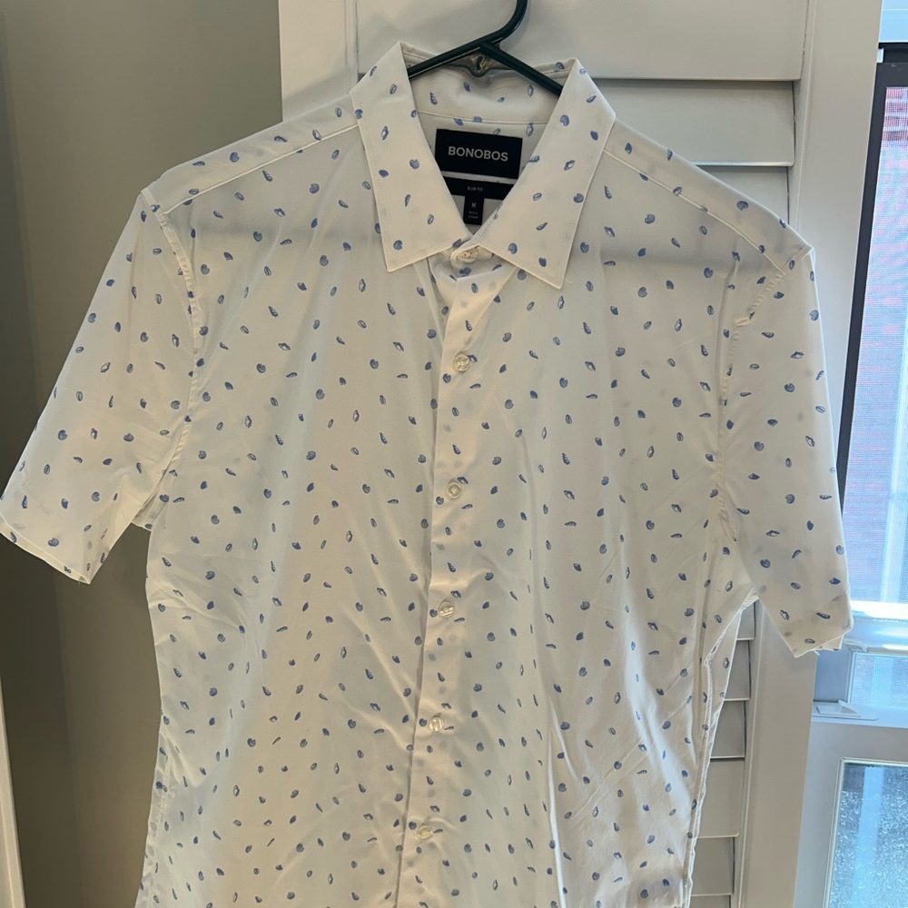 Bonobos White and Blue Men's Shirt